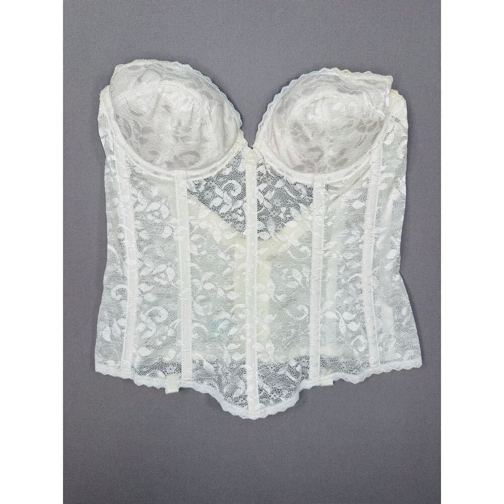 Vintage 1960’s Carnival White Lace Corset Size 34B